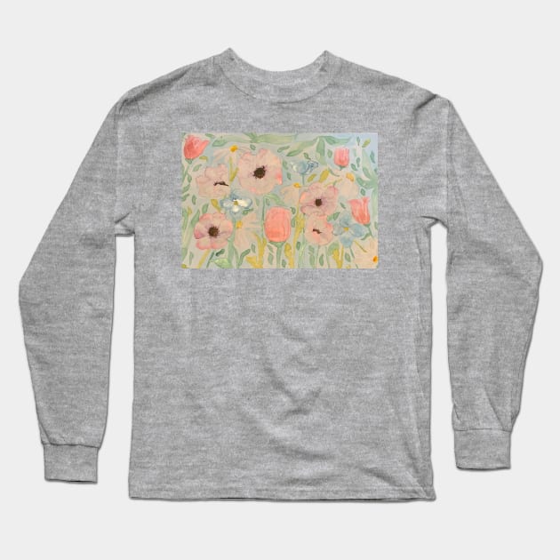 Pastel floral print Long Sleeve T-Shirt by Aymzie94